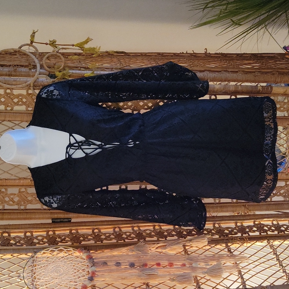 Peppermint brand black lace dress